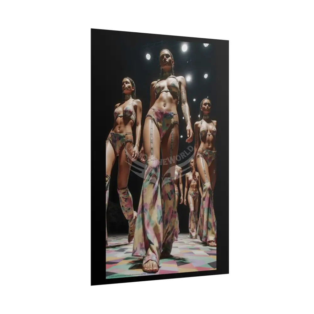 Funky Fashion Rolled Poster — ’Show Models Sometimes Naughty’ Wall Art Poster