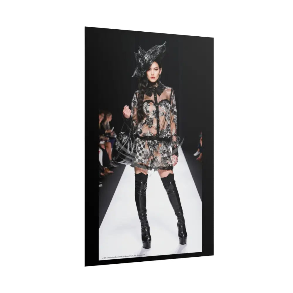 Funky Fashion Rolled Poster — ’Show Models Sometimes Naughty’ Wall Art Poster