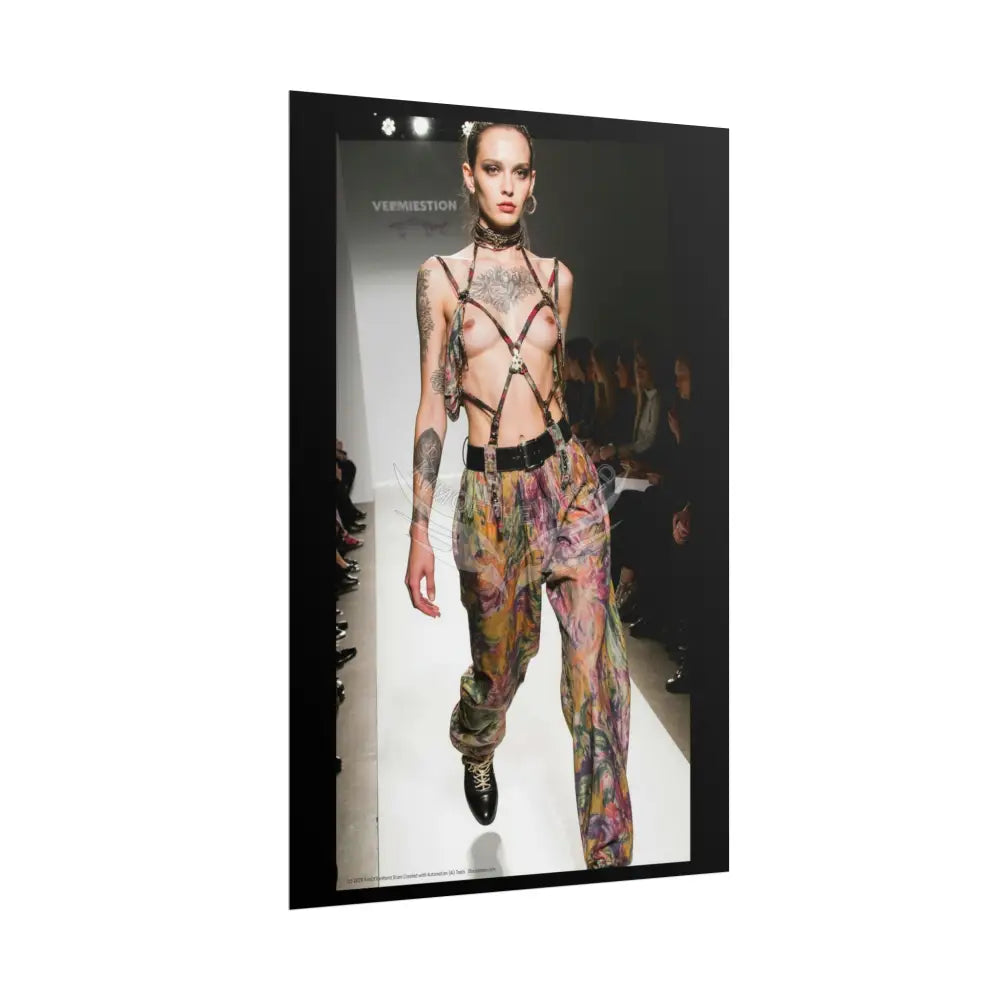 Funky Fashion Rolled Poster — ’Show Models Sometimes Naughty’ Wall Art Poster