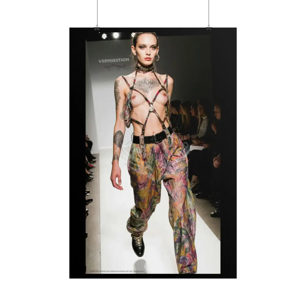 Funky Fashion Rolled Poster — ’Show Models Sometimes Naughty’ Wall Art Poster