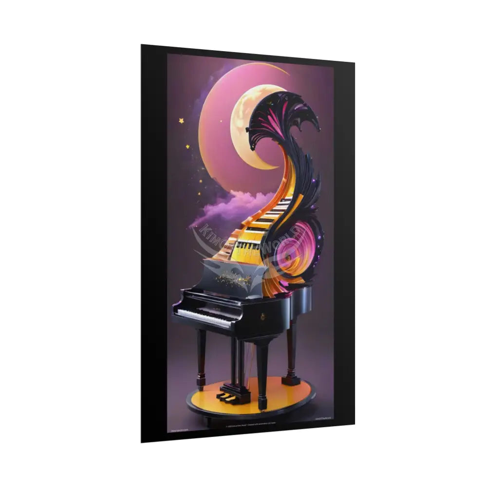 Funky Piano Rolled Poster — Musical Magic Print for Music Lovers Poster