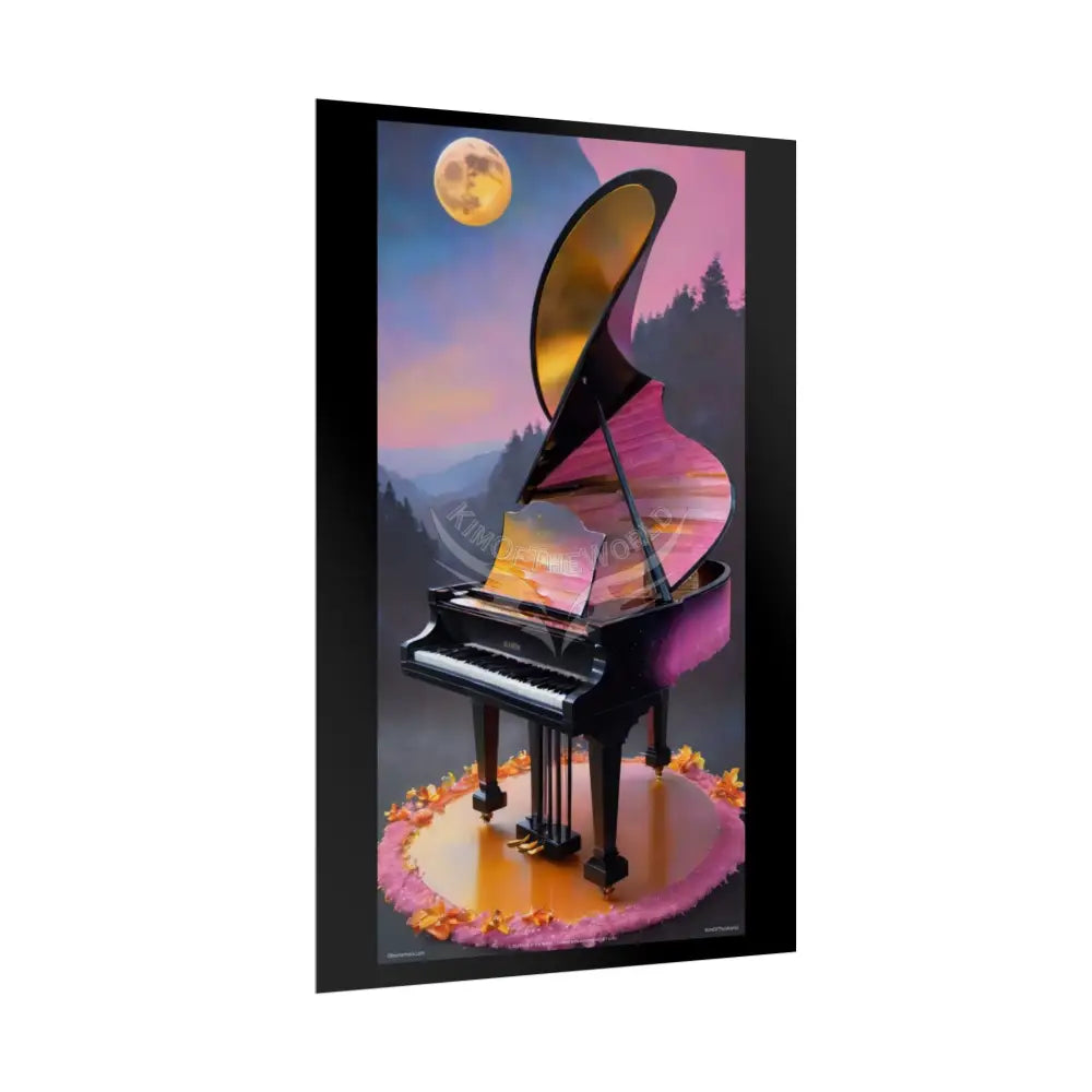 Funky Piano Rolled Poster — Musical Magic Print for Music Lovers Poster
