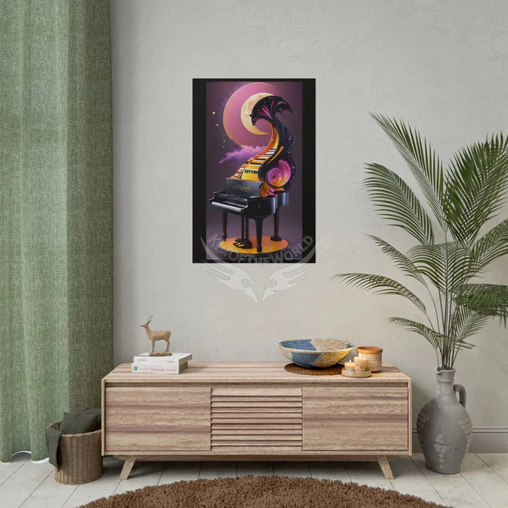 Funky Piano Rolled Poster — Musical Magic Print for Music Lovers Poster