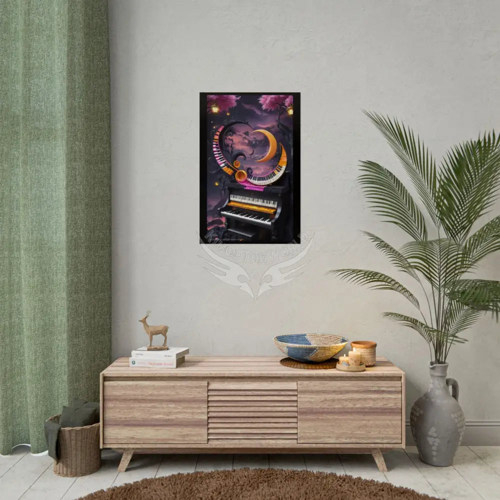 Funky Piano Rolled Poster — Musical Magic Print for Music Lovers Poster