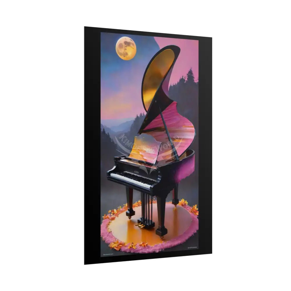 Funky Piano Rolled Poster — Musical Magic Print for Music Lovers Poster