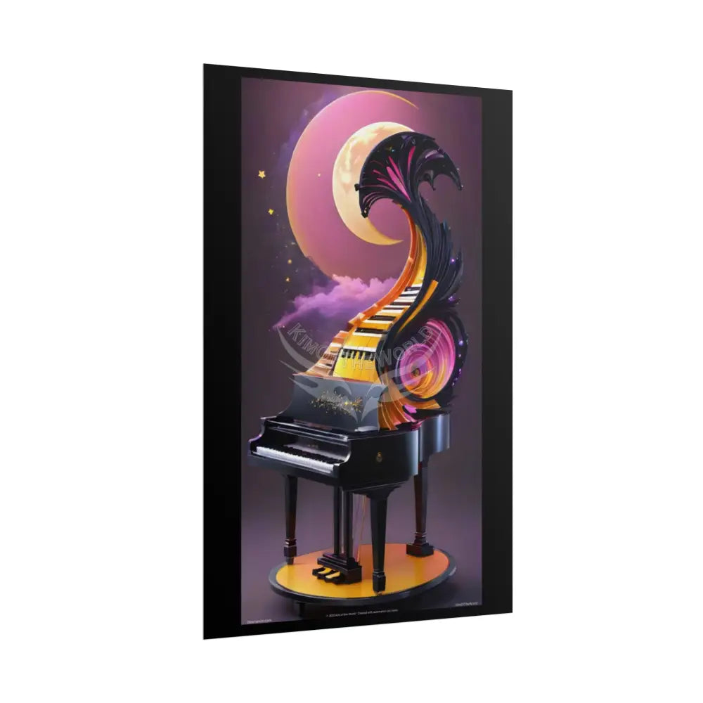 Funky Piano Rolled Poster — Musical Magic Print for Music Lovers Poster