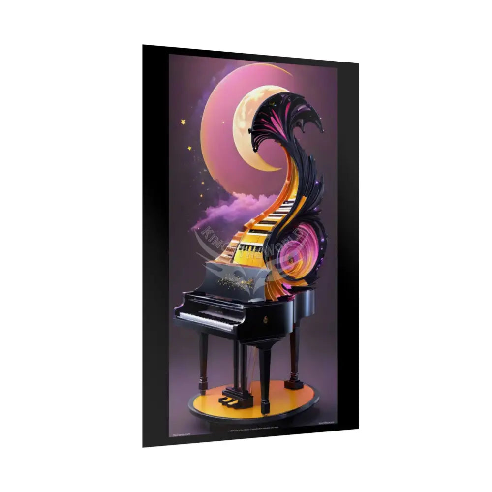 Funky Piano Rolled Poster — Musical Magic Print for Music Lovers Poster