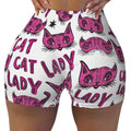 Funky Pink Cat Lady Athletic Shorts for Women S Women’s Sportswear