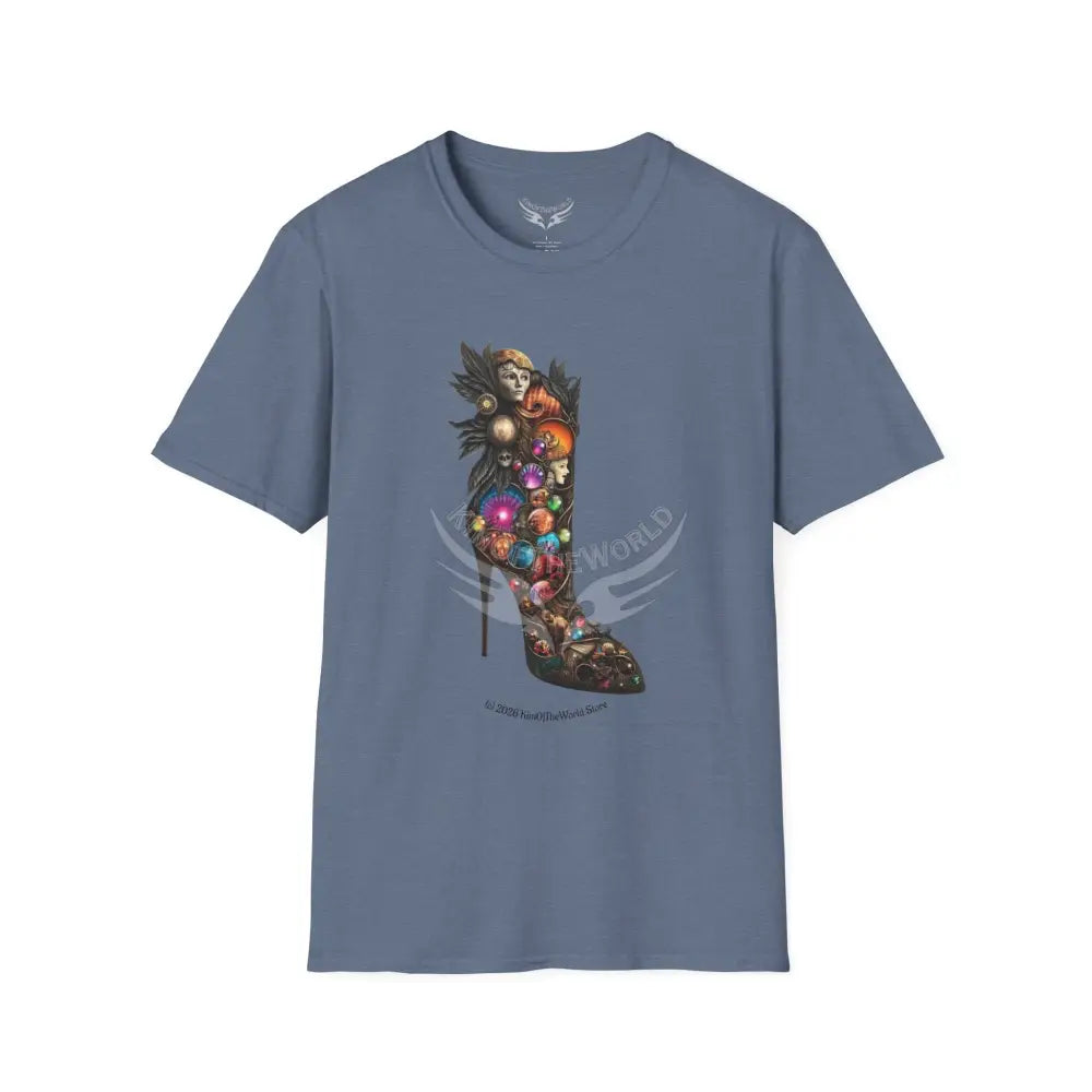 Funky Stiletto II Tee - Softstyle T-Shirt Heather Indigo / S T-Shirt