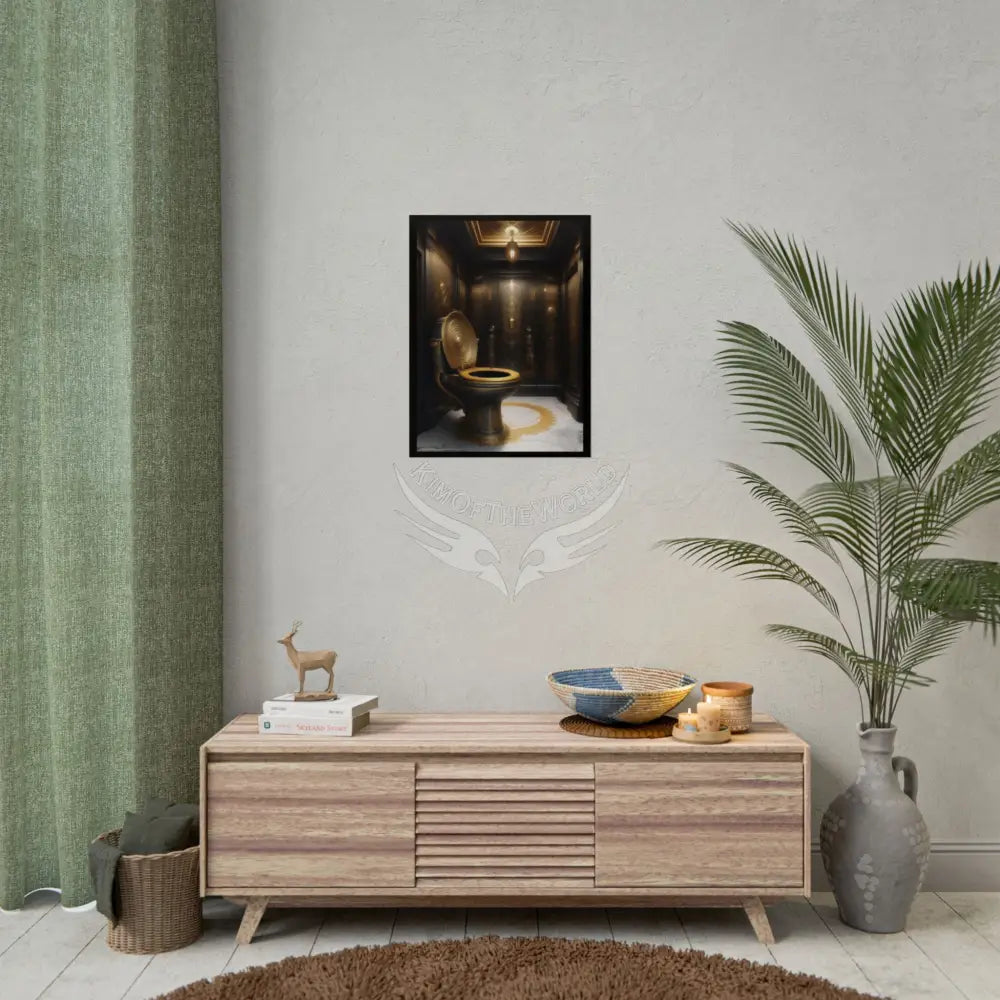 Funky Toilet Posters — Colorful Bathroom Art Prints - Gold & Black Poster