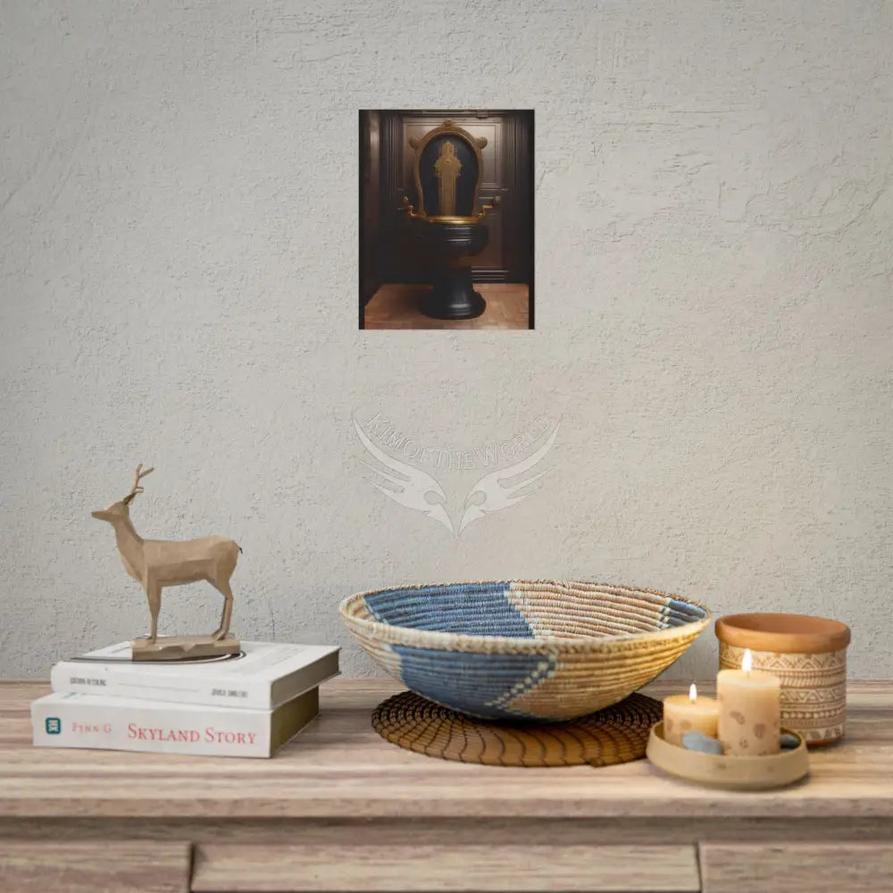 Funky Toilet Posters — Colorful Bathroom Art Prints - Rose-Gold Poster