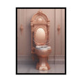 Funky Toilet Posters — Colorful Bathroom Art Prints - RoseGold 18″ x 24″ (Vertical) / Semi Glossy Poster