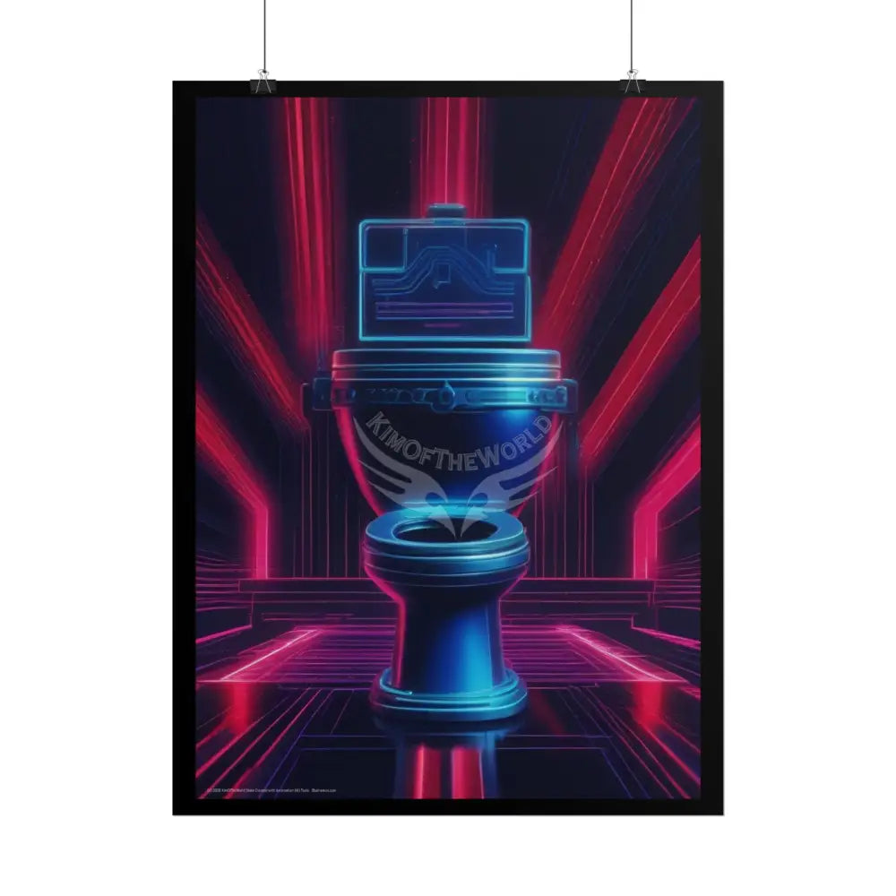 Funky Toilet Posters — Colorful Bathroom Art Prints - Vaporwave Royal Poster
