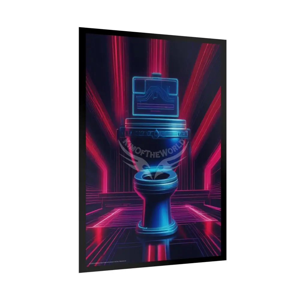 Funky Toilet Posters — Colorful Bathroom Art Prints - Vaporwave Royal Poster