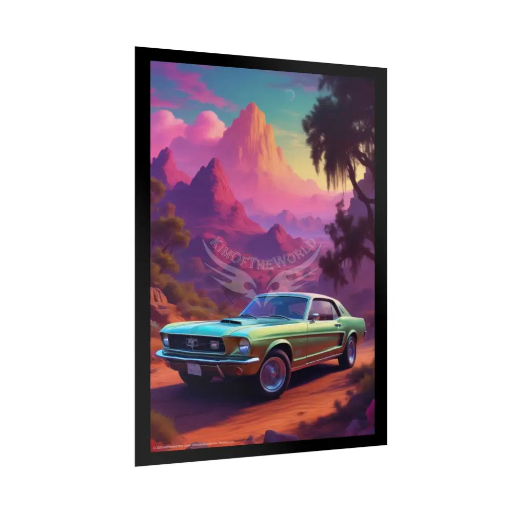 Funky Vaporwave Classic Cars Mashup - Rolled Poster Poster