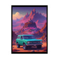 Funky Vintage 4x4 Bronco Classic Cars Mashup - Rolled Poster 18″ x 24″ (Vertical) / Semi Glossy Poster