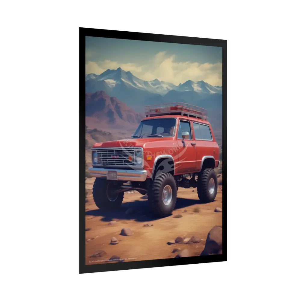 Funky Vintage 4x4 Classic Cars Mashup - Rolled Poster Poster