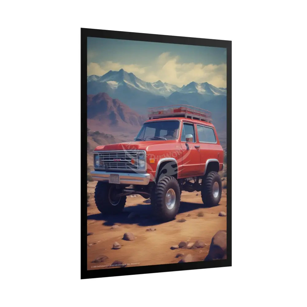 Funky Vintage 4x4 Classic Cars Mashup - Rolled Poster Poster