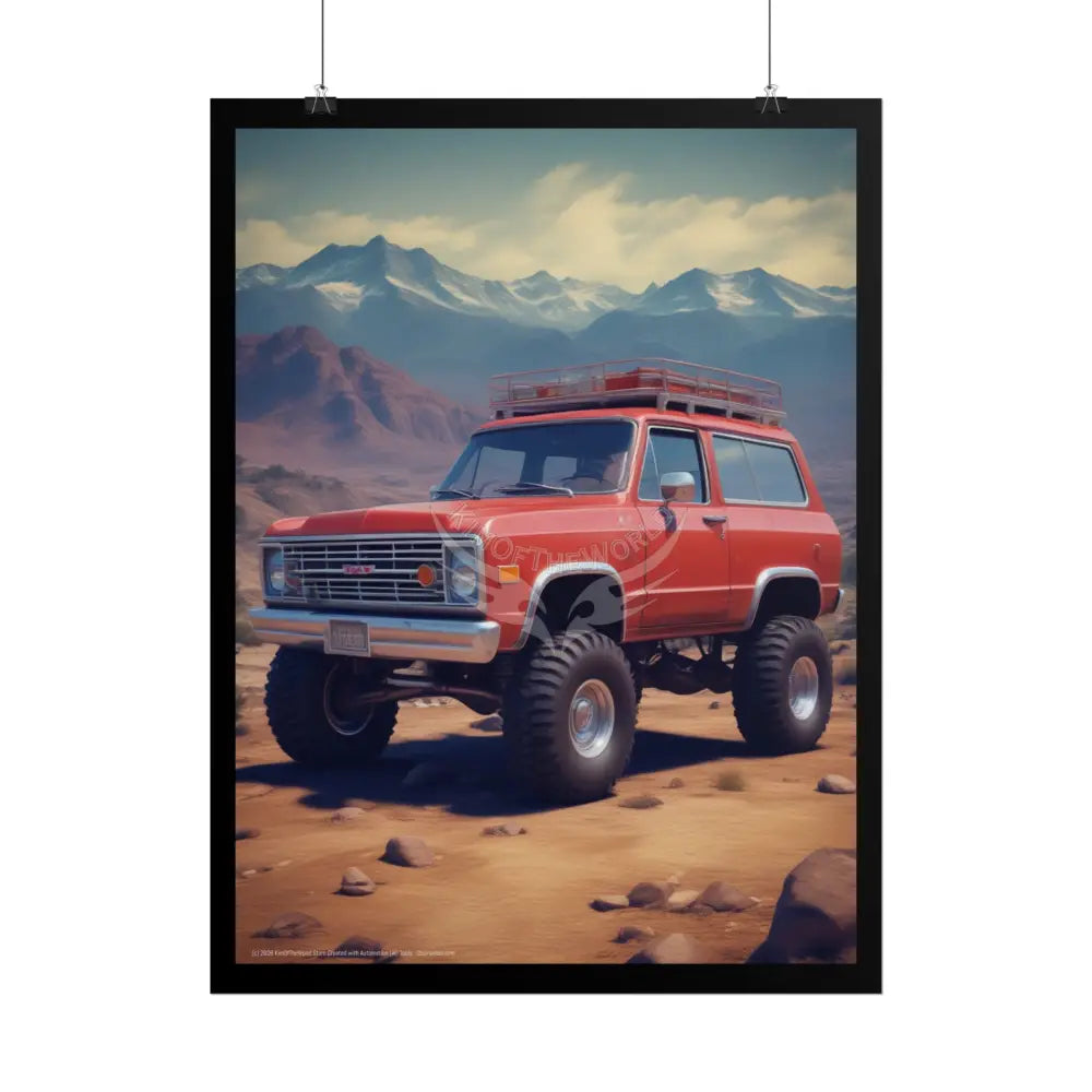 Funky Vintage 4x4 Classic Cars Mashup - Rolled Poster Poster