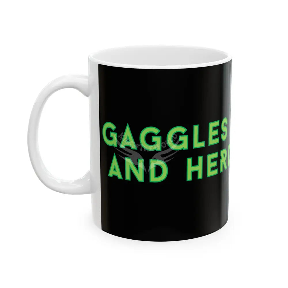 Funny Witch Mug — ’Gaggles of Bitches and Herds of Hoes’ Ceramic Coffee Cup (11oz/15oz) 11oz Mug