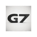 ’G7’’ 3D Black Iron Logo Square Magnet 3’’ x 3’’ / Square / 1 pc Home Decor