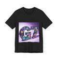 G7 Floral Galaxy T-Shirt — Colorful Sparkle Letter Graphic Tee Black / S T-Shirt