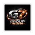 ’G7 Group Member’ Chrome and Copper Metallic Logo Kiss-Cut Sticker 3’’ × 3’’ / White Paper products
