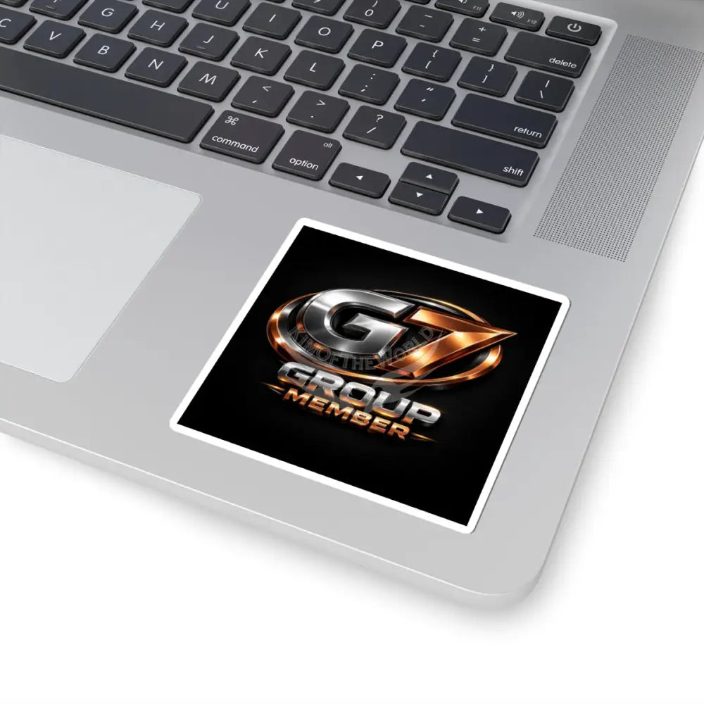 ’G7 Group Member’ Chrome and Copper Metallic Logo Kiss-Cut Sticker 3’’ × 3’’ / White Paper products