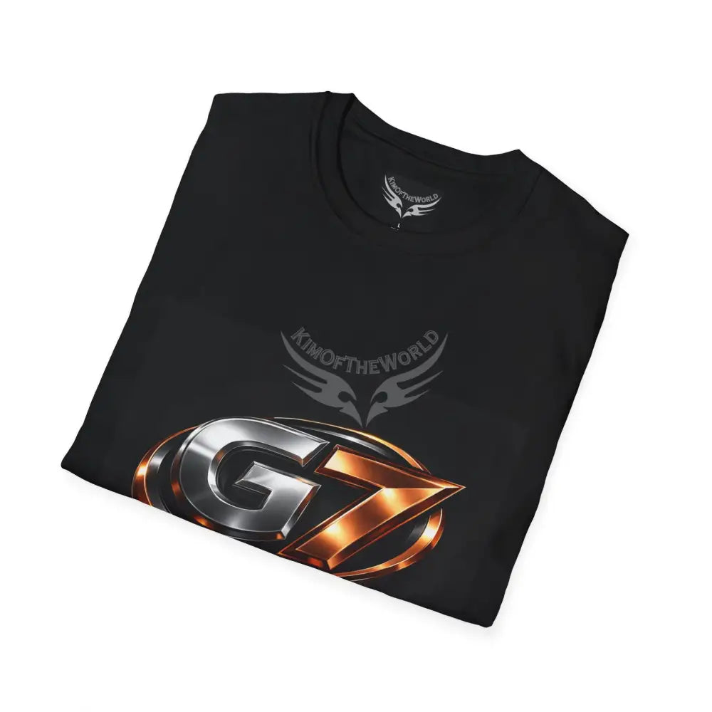’G7’’ Group Member Chrome & Copper Metallic Logo Group Member Pride - Softstyle T-Shirt T-Shirt