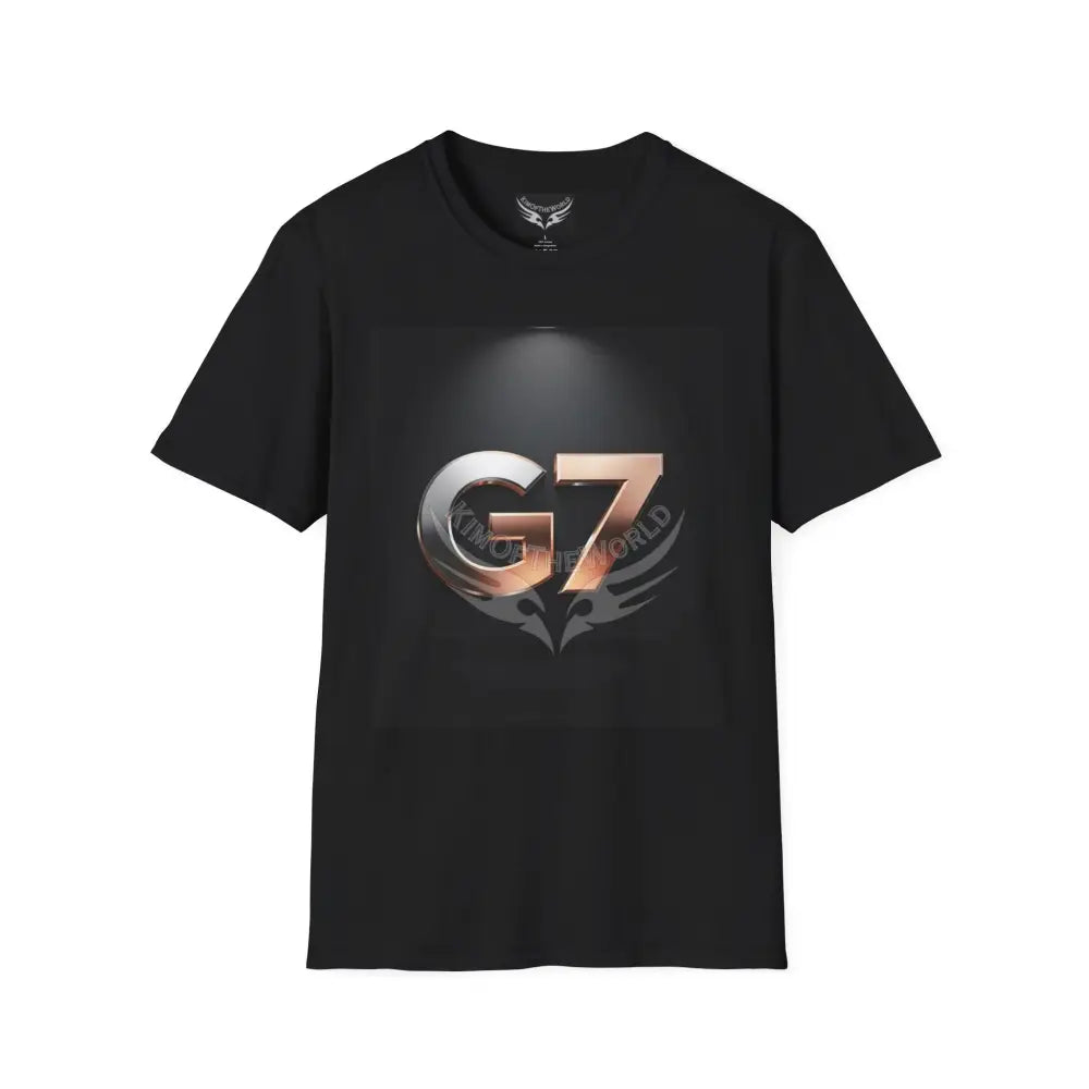 ’G7’’ Group Member Pewter & Copper Metallic Logo Group Member Pride - Softstyle T-Shirt Black / XS T-Shirt