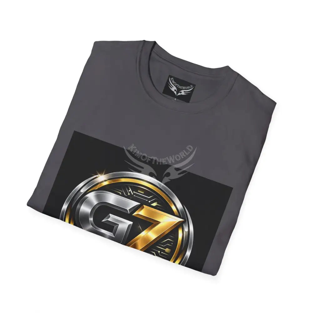 ’G7’’ Group Member Silver & Gold Metallic Logo Group Member Pride - Softstyle T-Shirt T-Shirt
