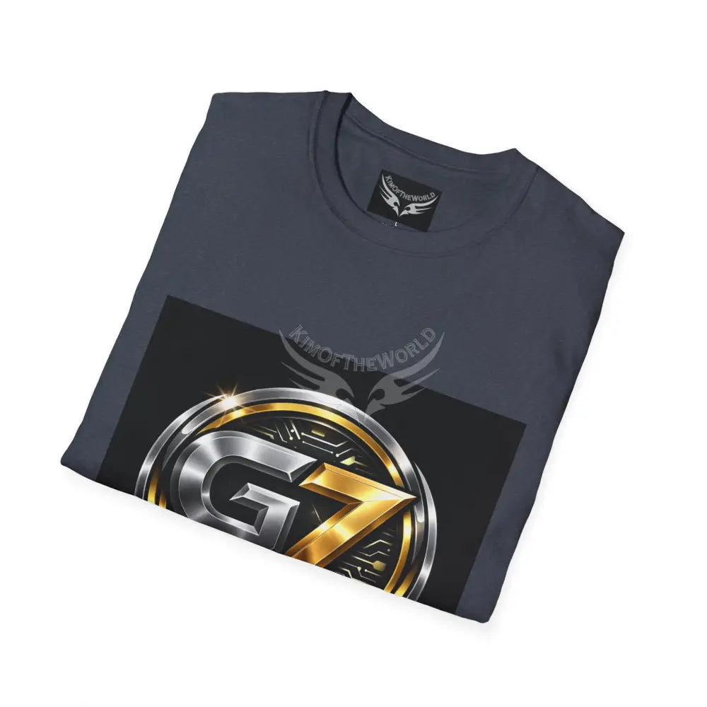 ’G7’’ Group Member Silver & Gold Metallic Logo Group Member Pride - Softstyle T-Shirt T-Shirt