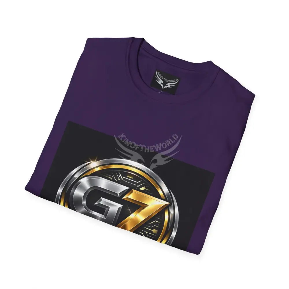 ’G7’’ Group Member Silver & Gold Metallic Logo Group Member Pride - Softstyle T-Shirt T-Shirt