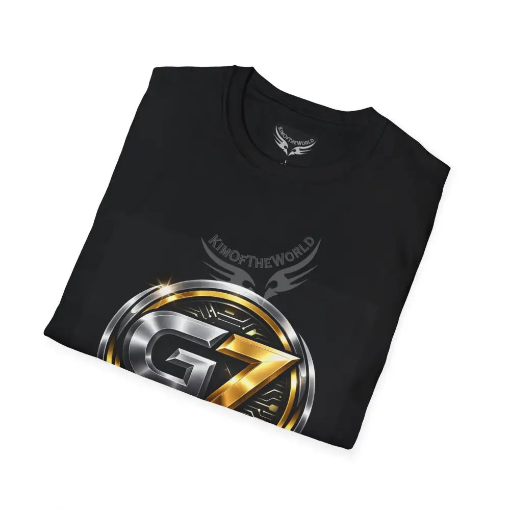 ’G7’’ Group Member Silver & Gold Metallic Logo Group Member Pride - Softstyle T-Shirt T-Shirt