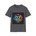 ’G7’’ Group Member Spectrum Rainbow Metallic Logo Group Member Pride - Softstyle T-Shirt Charcoal / XS T-Shirt