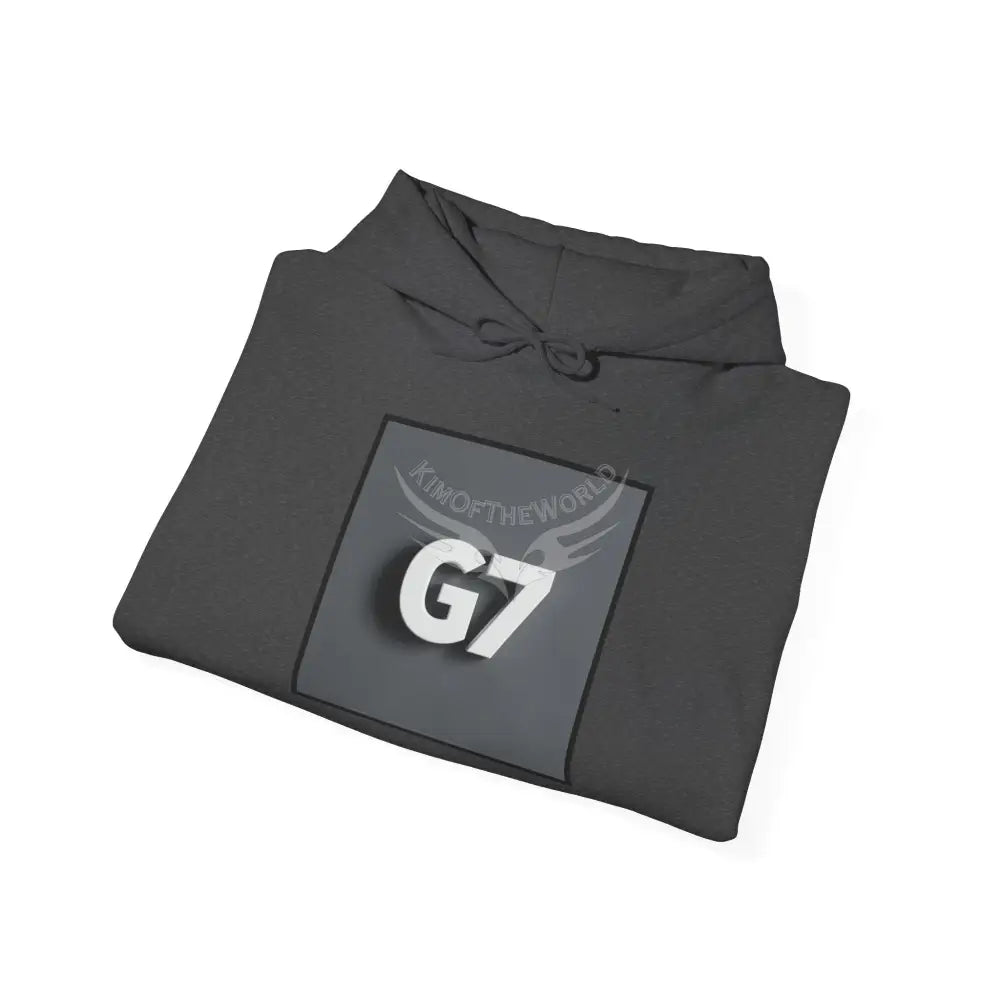 G7 Logo Hoodie — Minimalist Grey Graphic Sweatshirt Hoodie
