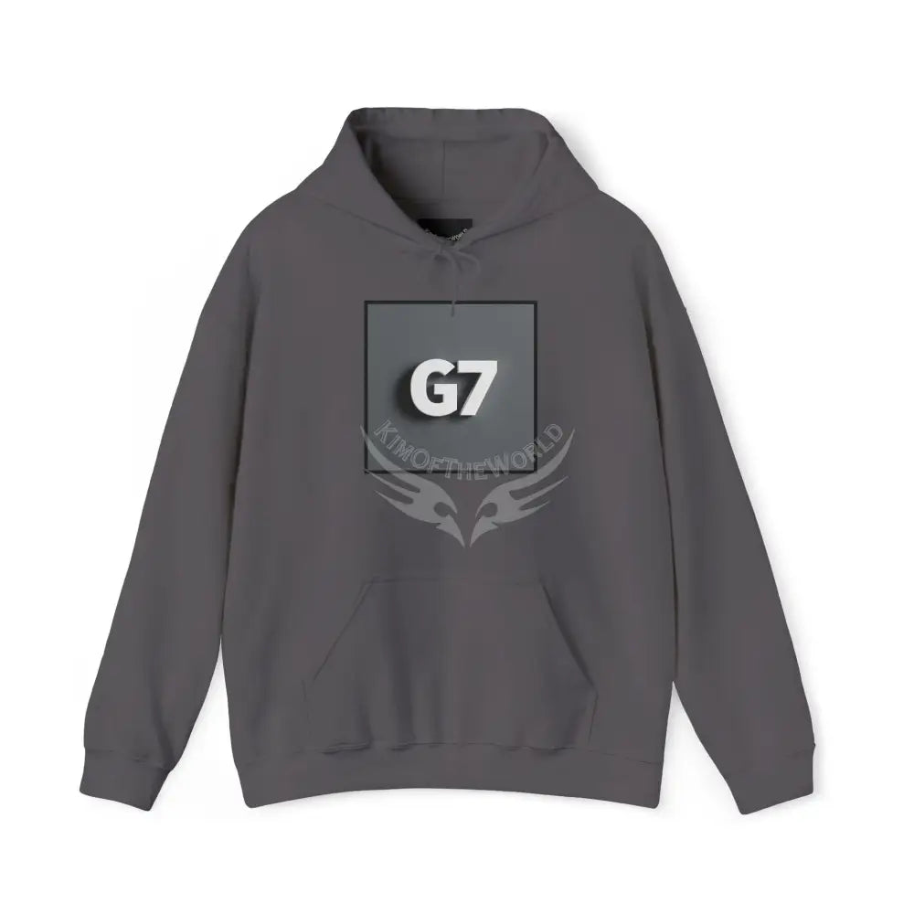 G7 Logo Hoodie — Minimalist Grey Graphic Sweatshirt S / Charcoal Hoodie