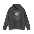 G7 Logo Hoodie — Minimalist Grey Graphic Sweatshirt S / Dark Heather Hoodie