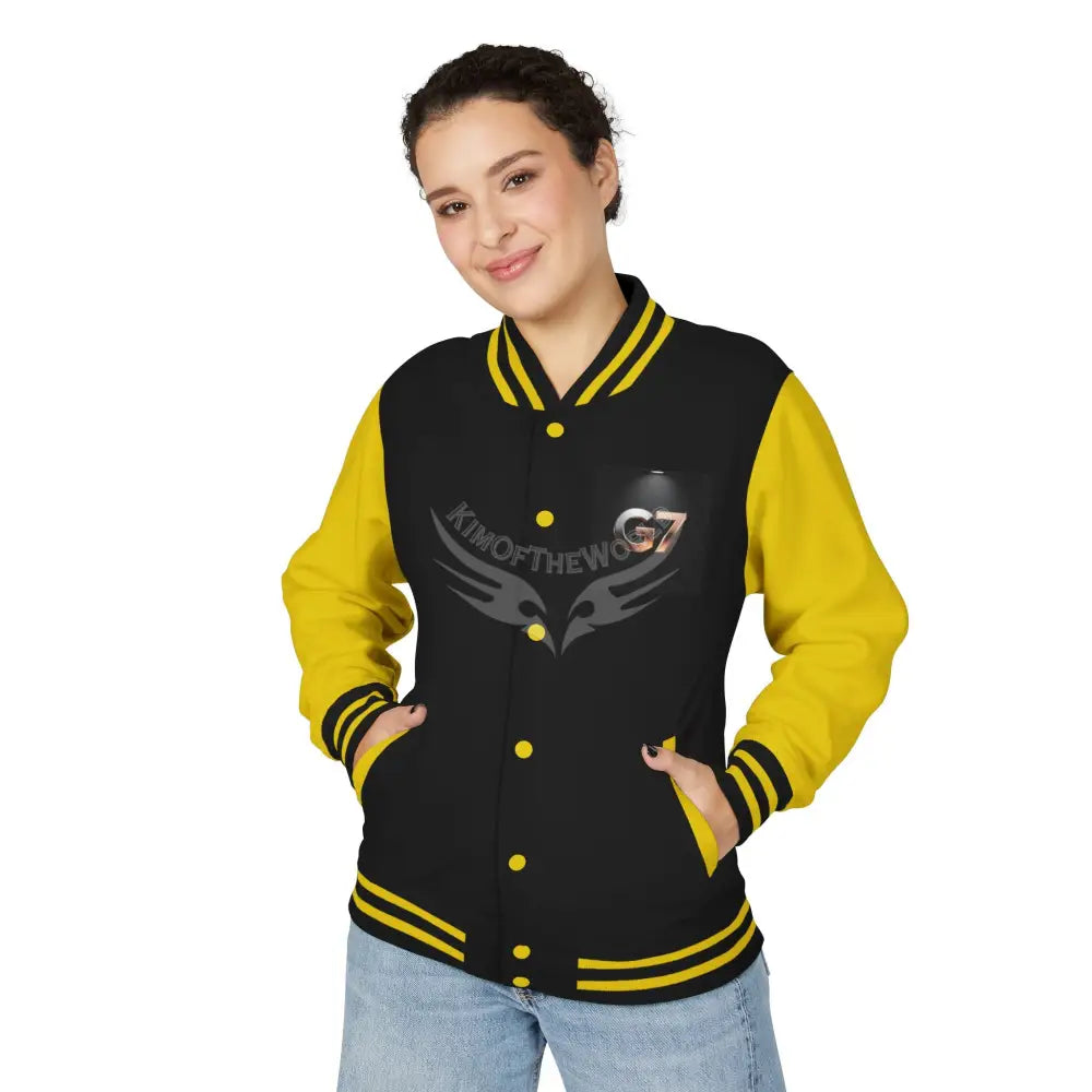 G7 Logo Letterman Jacket — Black & White Varsity Bomber Outerwear