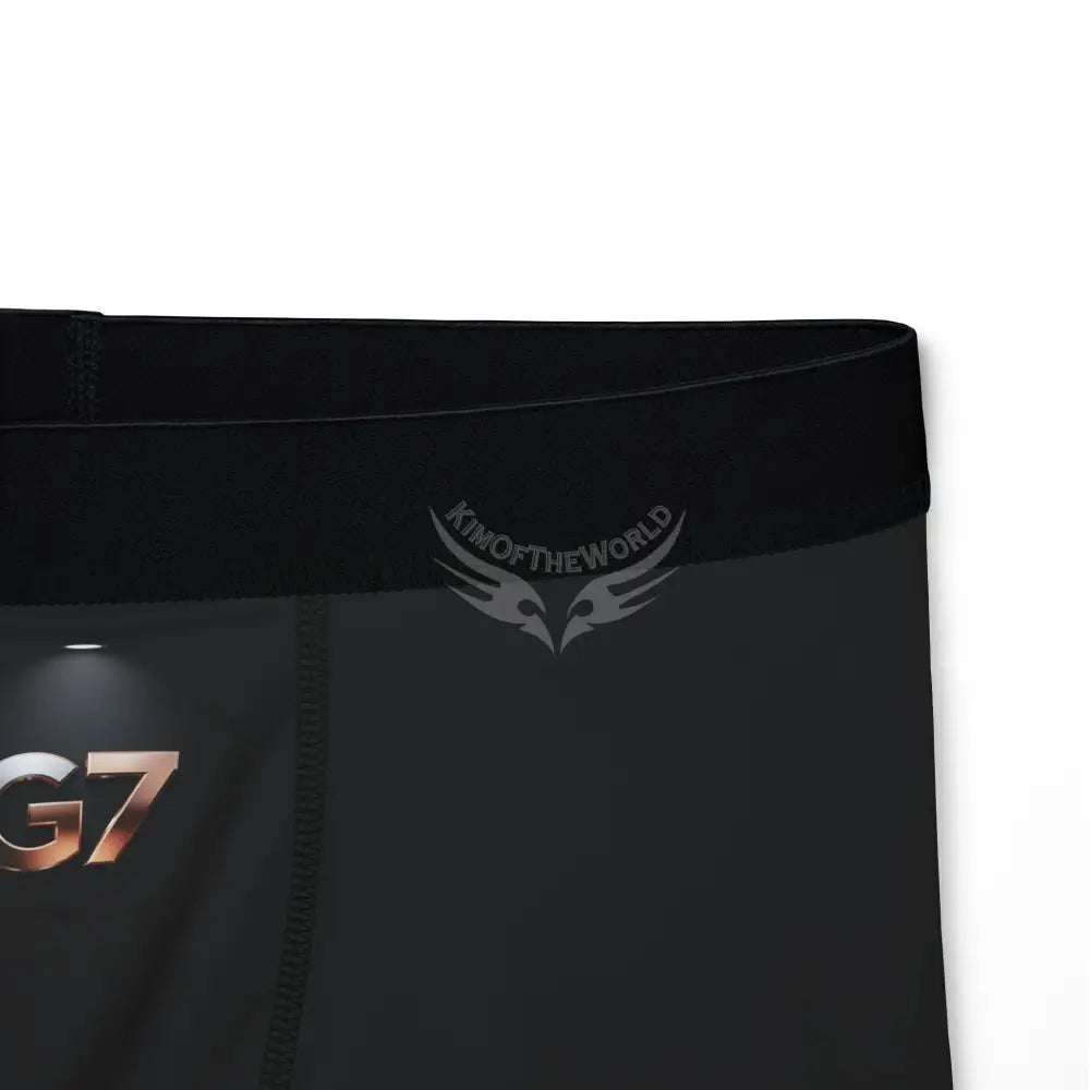 G7 Logo Men’s Black Boxer Briefs — Athletic Comfort All-Over Print All Over Prints