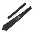 ’G7’’ Logo Necktie - Sleek Black Formal Tie with Subtle Metallic Accent One Size Accessories