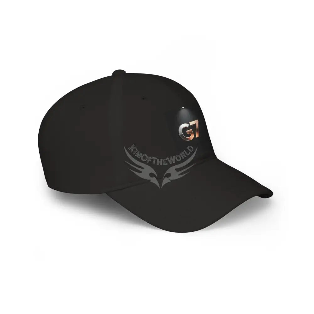 G7 Metallic Logo Baseball Cap — Low Profile Black Hat Black / One size Hats