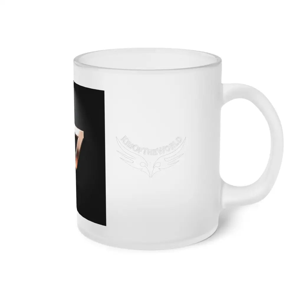 G7 Metallic Logo Frosted Glass Mug — Sleek Chrome & Rose Gold Design 11oz / Frosted Mug