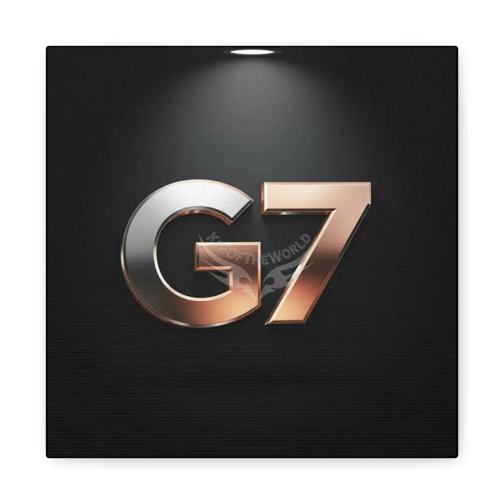 G7 Metallic Logo Matte Canvas Print — Modern Industrial Wall Art 10″ x 10″ / 1.25’’ Canvas