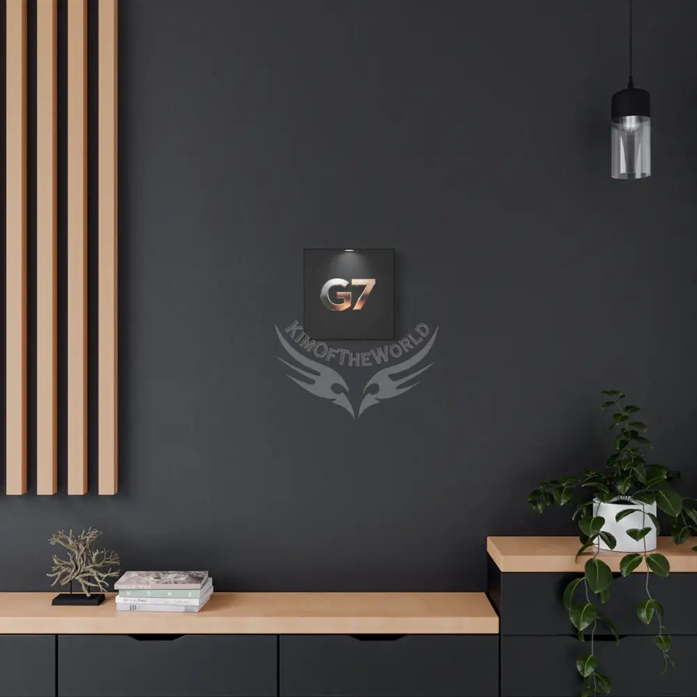 G7 Metallic Logo Matte Canvas Print — Modern Industrial Wall Art Canvas