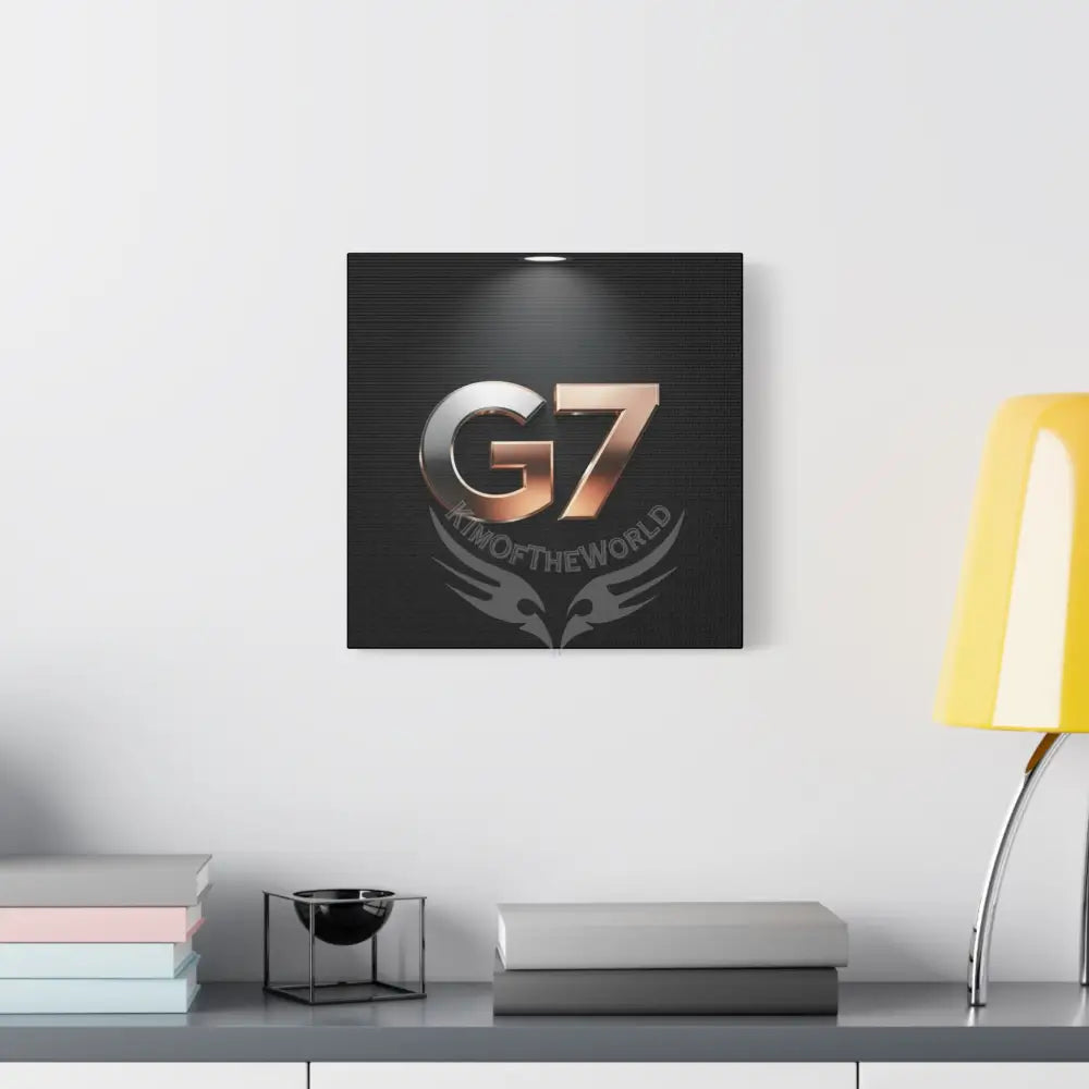 G7 Metallic Logo Matte Canvas Print — Modern Industrial Wall Art Canvas