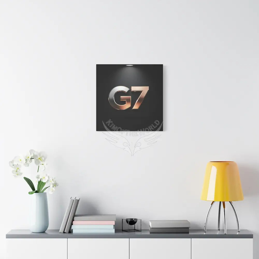 G7 Metallic Logo Matte Canvas Print — Modern Industrial Wall Art Canvas