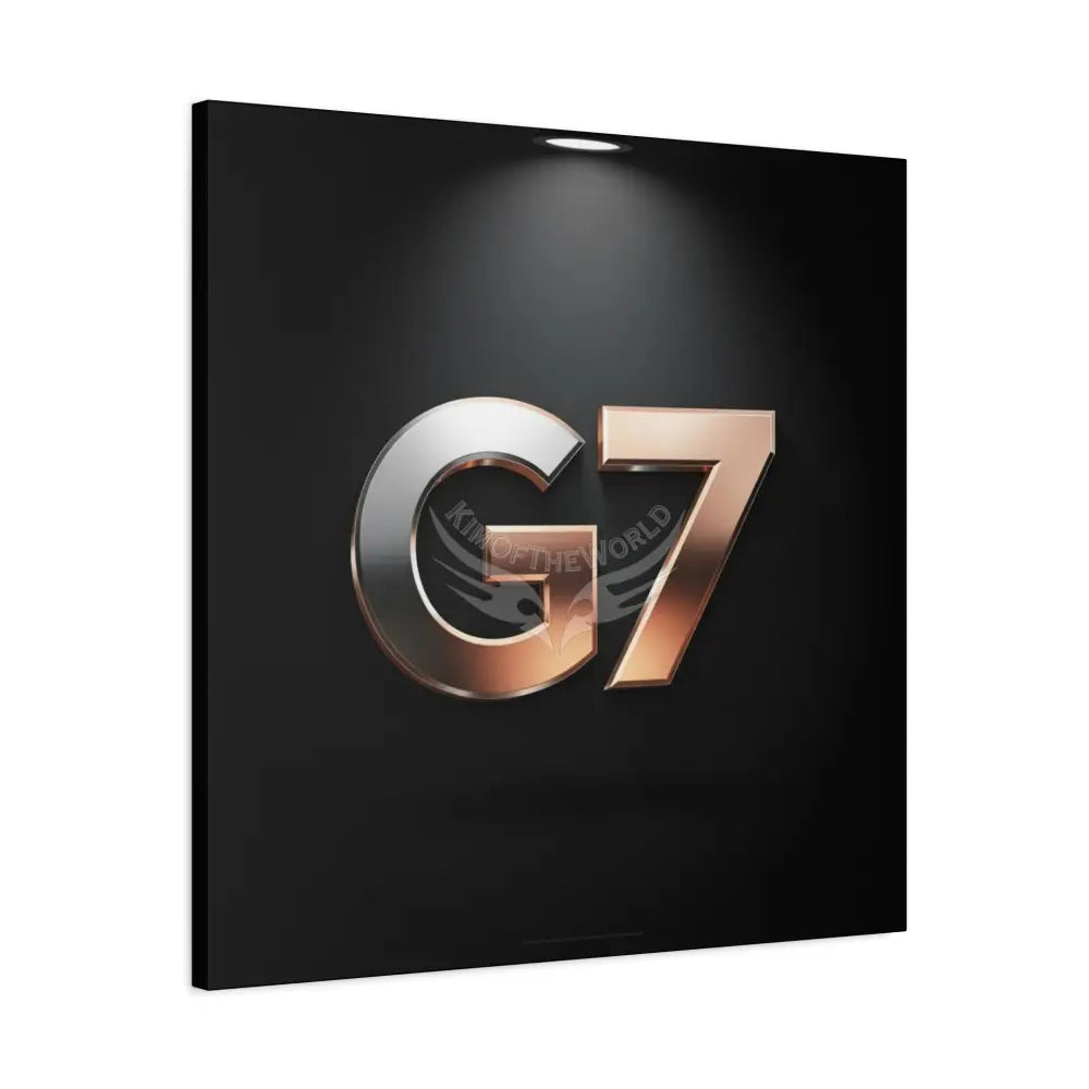 G7 Metallic Logo Matte Canvas Print — Modern Industrial Wall Art Canvas