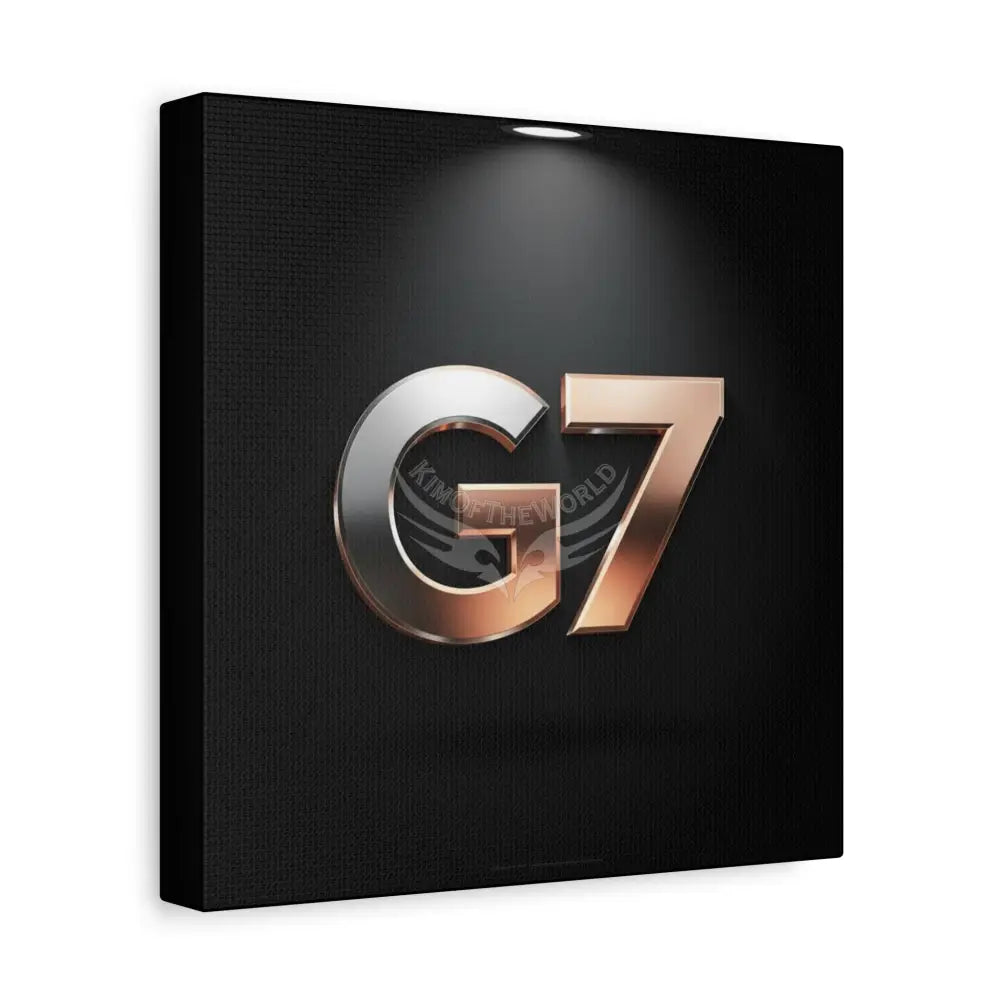 G7 Metallic Logo Matte Canvas Print — Modern Industrial Wall Art Canvas