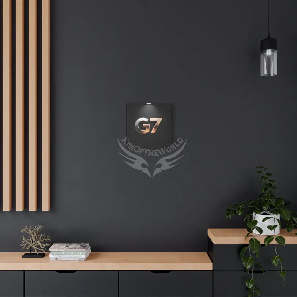 G7 Metallic Logo Matte Canvas Print — Modern Industrial Wall Art Canvas
